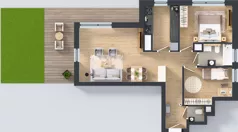 3 pokoje, apartament 64,72 m², piętro 1, oferta nr A1/3, Zaspa Wysoko, Gdańsk, Zaspa, Zaspa-Młyniec, aleja Jana Pawła II