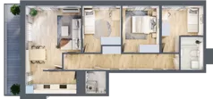 4 pokoje, mieszkanie 72,11 m², piętro 8, oferta nr A/40, 64 Dmowskiego, Poznań, Św. Łazarz, Łazarz, ul. R. Dmowskiego