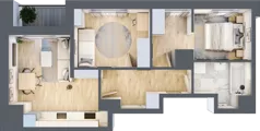 3 pokoje, mieszkanie 49,33 m², piętro 10, oferta nr B/228, 64 Dmowskiego, Poznań, Św. Łazarz, Łazarz, ul. R. Dmowskiego