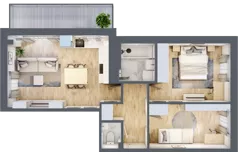 3 pokoje, mieszkanie 56,93 m², piętro 6, oferta nr 1/46, Osiedle Prystora, Warszawa, Ursus, Skorosze, ul. Prystora