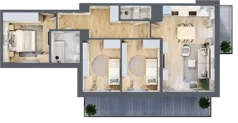 4 pokoje, mieszkanie 75,92 m², piętro 1, oferta nr 1/55, Osiedle Prystora, Warszawa, Ursus, Skorosze, ul. Prystora