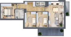 4 pokoje, mieszkanie 75,92 m², piętro 4, oferta nr 1/67, Osiedle Prystora, Warszawa, Ursus, Skorosze, ul. Prystora
