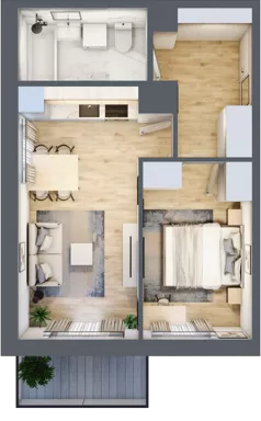 2 pokoje, mieszkanie 40,35 m², piętro 2, oferta nr 3/109, Osiedle Prystora, Warszawa, Ursus, Skorosze, ul. Prystora