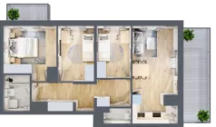 4 pokoje, mieszkanie 65,62 m², piętro 7, oferta nr 19/78, Przy Unii, Poznań, Żegrze, ul. Wagrowska 19 i 19A