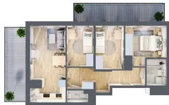 4 pokoje, mieszkanie 63,61 m², piętro 7, oferta nr 19/79, Przy Unii, Poznań, Żegrze, ul. Wagrowska 19 i 19A