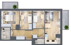 4 pokoje, mieszkanie 65,15 m², piętro 8, oferta nr 19/86, Przy Unii, Poznań, Żegrze, ul. Wagrowska 19 i 19A