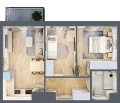 3 pokoje, mieszkanie 48,51 m², piętro 8, oferta nr 19/88, Przy Unii, Poznań, Żegrze, ul. Wagrowska 19 i 19A