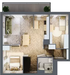 2 pokoje, mieszkanie 83,31 m², piętro 2, oferta nr A/17, Aalto, Gdańsk, Wrzeszcz, ul. Ogrodowa