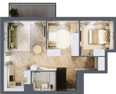 3 pokoje, mieszkanie 75,94 m², piętro 2, oferta nr C/15, Aalto, Gdańsk, Wrzeszcz, ul. Ogrodowa