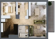 2 pokoje, mieszkanie 93,30 m², piętro 2, oferta nr C/12, Aalto, Gdańsk, Wrzeszcz, ul. Ogrodowa