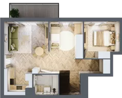 2 pokoje, mieszkanie 75,94 m², piętro 2, oferta nr E/15, Aalto, Gdańsk, Wrzeszcz, ul. Ogrodowa