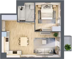 2 pokoje, mieszkanie 44,45 m², piętro 2, oferta nr 30/23, Osiedle Dolina Prądnika, Kraków, Prądnik Biały, ul. Glogera 30 i 30 A