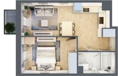 2 pokoje, mieszkanie 36,73 m², piętro 2, oferta nr 30/31, Osiedle Dolina Prądnika, Kraków, Prądnik Biały, ul. Glogera 30 i 30 A
