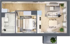 2 pokoje, mieszkanie 37,12 m², piętro 3, oferta nr 30/38, Osiedle Dolina Prądnika, Kraków, Prądnik Biały, ul. Glogera 30 i 30 A