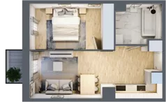 2 pokoje, mieszkanie 35,78 m², piętro 3, oferta nr 30/41, Osiedle Dolina Prądnika, Kraków, Prądnik Biały, ul. Glogera 30 i 30 A