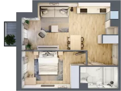 2 pokoje, mieszkanie 43,11 m², piętro 3, oferta nr 30/43, Osiedle Dolina Prądnika, Kraków, Prądnik Biały, ul. Glogera 30 i 30 A