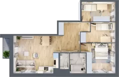 4 pokoje, mieszkanie 67,69 m², piętro 3, oferta nr 30/57, Osiedle Dolina Prądnika, Kraków, Prądnik Biały, ul. Glogera 30 i 30 A
