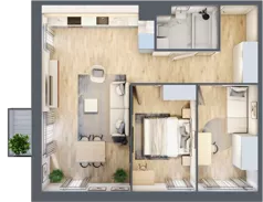 3 pokoje, mieszkanie 58,48 m², piętro 1, oferta nr 30A/17, Osiedle Dolina Prądnika, Kraków, Prądnik Biały, ul. Glogera 30 i 30 A