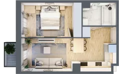 2 pokoje, mieszkanie 35,67 m², piętro 2, oferta nr 30A/32, Osiedle Dolina Prądnika, Kraków, Prądnik Biały, ul. Glogera 30 i 30 A