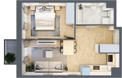 2 pokoje, mieszkanie 36,77 m², piętro 3, oferta nr 30A/43, Osiedle Dolina Prądnika, Kraków, Prądnik Biały, ul. Glogera 30 i 30 A