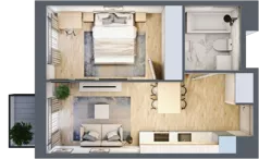 2 pokoje, mieszkanie 35,15 m², piętro 3, oferta nr 30A/46, Osiedle Dolina Prądnika, Kraków, Prądnik Biały, ul. Glogera 30 i 30 A