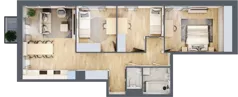 4 pokoje, mieszkanie 73,03 m², piętro 3, oferta nr 30A/48, Osiedle Dolina Prądnika, Kraków, Prądnik Biały, ul. Glogera 30 i 30 A