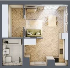 1 pokój, mieszkanie 36,90 m², parter, oferta nr 24/93, Ogrody Nałkowskiej, Poznań, Ogrody, ul. Nałkowskiej 24, 26