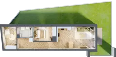 3 pokoje, apartament 56,70 m², parter, oferta nr 24/97, Ogrody Nałkowskiej, Poznań, Ogrody, ul. Nałkowskiej 24, 26