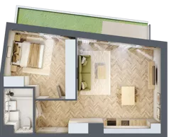 2 pokoje, mieszkanie 50,90 m², parter, oferta nr 24/94, Ogrody Nałkowskiej, Poznań, Ogrody, ul. Nałkowskiej 24, 26
