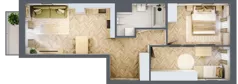 3 pokoje, apartament 54,97 m², piętro 1, oferta nr 24/39, Ogrody Nałkowskiej, Poznań, Ogrody, ul. Nałkowskiej 24, 26