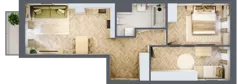 3 pokoje, mieszkanie 54,97 m², piętro 2, oferta nr 24/49, Ogrody Nałkowskiej, Poznań, Ogrody, ul. Nałkowskiej 24, 26