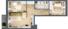3 pokoje, mieszkanie 49,29 m², piętro 2, oferta nr 24/11, Ogrody Nałkowskiej, Poznań, Ogrody, ul. Nałkowskiej 24, 26