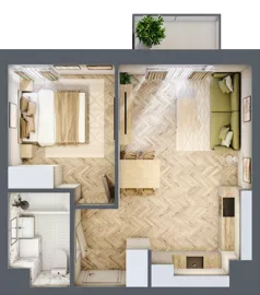 2 pokoje, apartament 37,65 m², piętro 2, oferta nr 24/46, Ogrody Nałkowskiej, Poznań, Ogrody, ul. Nałkowskiej 24, 26