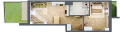 2 pokoje, mieszkanie 46,84 m², parter, oferta nr 26/82, Ogrody Nałkowskiej, Poznań, Ogrody, ul. Nałkowskiej 24, 26