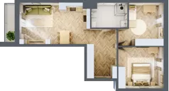 3 pokoje, apartament 61,53 m², piętro 1, oferta nr 26/87, Ogrody Nałkowskiej, Poznań, Ogrody, ul. Nałkowskiej 24, 26