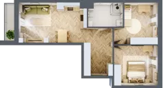 3 pokoje, mieszkanie 61,53 m², piętro 2, oferta nr 26/92, Ogrody Nałkowskiej, Poznań, Ogrody, ul. Nałkowskiej 24, 26