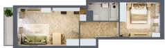 2 pokoje, mieszkanie 45,40 m², piętro 2, oferta nr 26/67, Ogrody Nałkowskiej, Poznań, Ogrody, ul. Nałkowskiej 24, 26