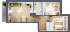 3 pokoje, apartament 51,86 m², piętro 2, oferta nr 26/124, Ogrody Nałkowskiej, Poznań, Ogrody, ul. Nałkowskiej 24, 26