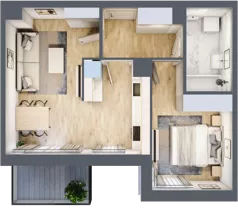 2 pokoje, mieszkanie 43,60 m², piętro 6, oferta nr A/61, Zaspa Wygodnie, Gdańsk, Zaspa, Zaspa-Młyniec, Al. Jana Pawła II