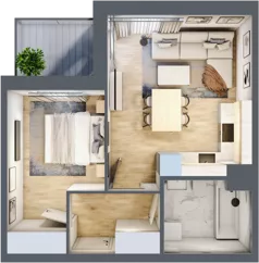 2 pokoje, mieszkanie 37,35 m², piętro 4, oferta nr B/169, Zaspa Wygodnie, Gdańsk, Zaspa, Zaspa-Młyniec, Al. Jana Pawła II