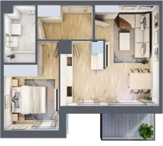 2 pokoje, mieszkanie 43,86 m², piętro 6, oferta nr A/62, Zaspa Wygodnie, Gdańsk, Zaspa, Zaspa-Młyniec, Al. Jana Pawła II