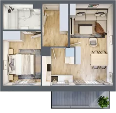 2 pokoje, mieszkanie 41,88 m², piętro 6, oferta nr B/193, Zaspa Wygodnie, Gdańsk, Zaspa, Zaspa-Młyniec, Al. Jana Pawła II