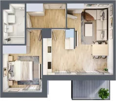2 pokoje, mieszkanie 43,87 m², piętro 4, oferta nr A/38, Zaspa Wygodnie, Gdańsk, Zaspa, Zaspa-Młyniec, Al. Jana Pawła II