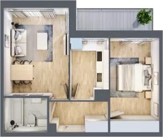 2 pokoje, mieszkanie 44,79 m², piętro 5, oferta nr A/55, Zaspa Wygodnie, Gdańsk, Zaspa, Zaspa-Młyniec, Al. Jana Pawła II