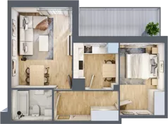 2 pokoje, mieszkanie 45,18 m², piętro 4, oferta nr B/168, Zaspa Wygodnie, Gdańsk, Zaspa, Zaspa-Młyniec, Al. Jana Pawła II