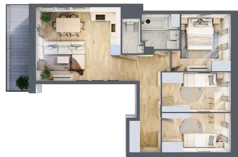 4 pokoje, mieszkanie 65,96 m², piętro 4, oferta nr 1/41, Osiedle Motiff, Warszawa, Ursus, Skorosze, ul. Tomcia Palucha 33