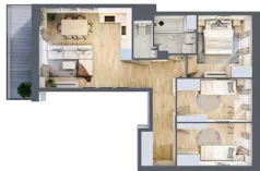 4 pokoje, apartament 65,90 m², piętro 1, oferta nr 1/32, Osiedle Motiff, Warszawa, Ursus, Skorosze, ul. Tomcia Palucha 33