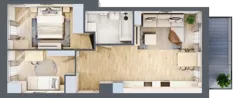 3 pokoje, apartament 54,02 m², piętro 2, oferta nr 1/9, Osiedle Motiff, Warszawa, Ursus, Skorosze, ul. Tomcia Palucha 33