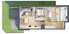3 pokoje, apartament 55,00 m², parter, oferta nr 1/1, Osiedle Motiff, Warszawa, Ursus, Skorosze, ul. Tomcia Palucha 33