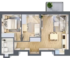 3 pokoje, mieszkanie 50,17 m², piętro 1, oferta nr 1/31, Osiedle Motiff, Warszawa, Ursus, Skorosze, ul. Tomcia Palucha 33